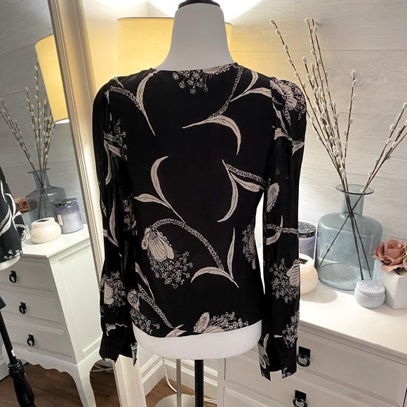 joie - long sleeve v neck blouse - Picture 3 of 8